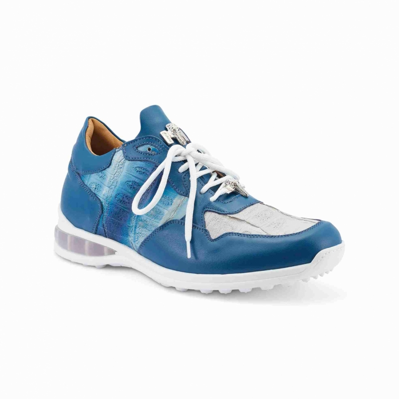 ART 8457 CALF/ BABY CROC CARIBBEAN BLUE-ACRE RAINDROPS