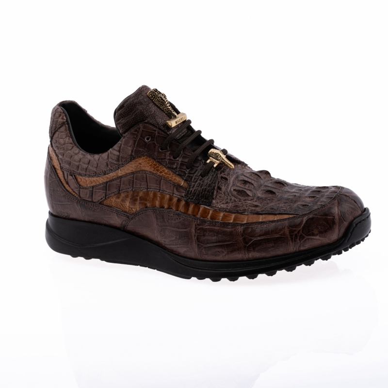 ART. 8453 HORNBACK/ OSTRICH LEG/ BABY CROC SP. RUST & BRANDY