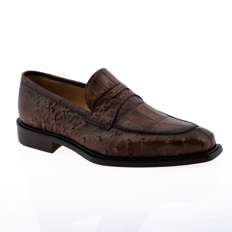 ART. 3862 ALLIGATOR/ OSTRICH KANGO TABAK DIRTY T. MORO