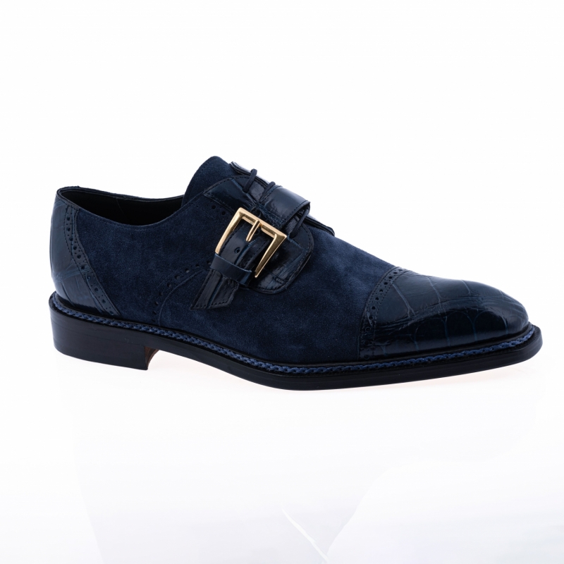 ART. 1087/4 ALLIGATOR & SUEDE W. BLUE