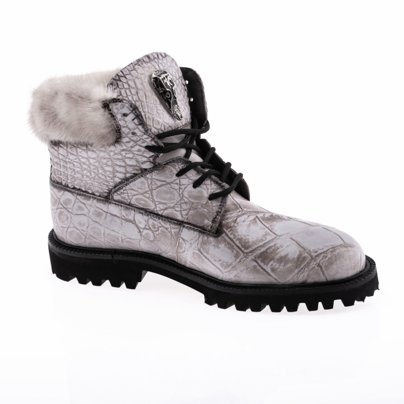 ART. 3240/7 ALLIGATOR & MINK HIMA WHITE